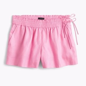 Pink J. Crew linen shorts